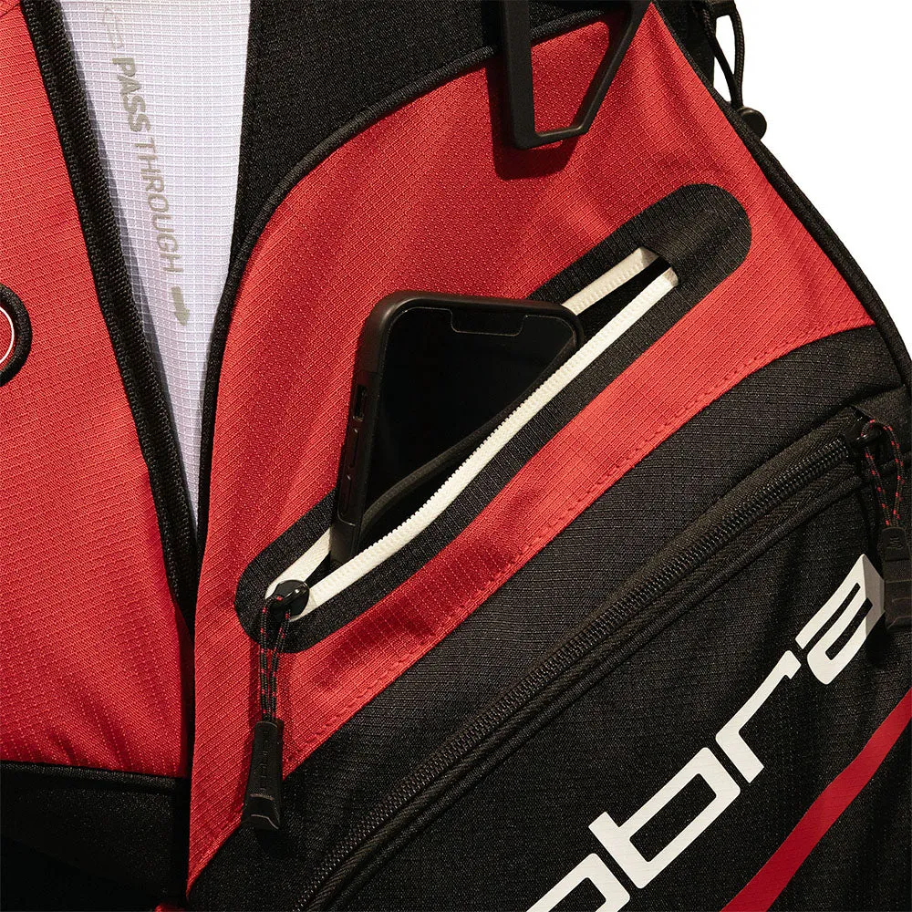 Cobra Signature Cart Bag - Bright White/High Risk Red/Puma Black