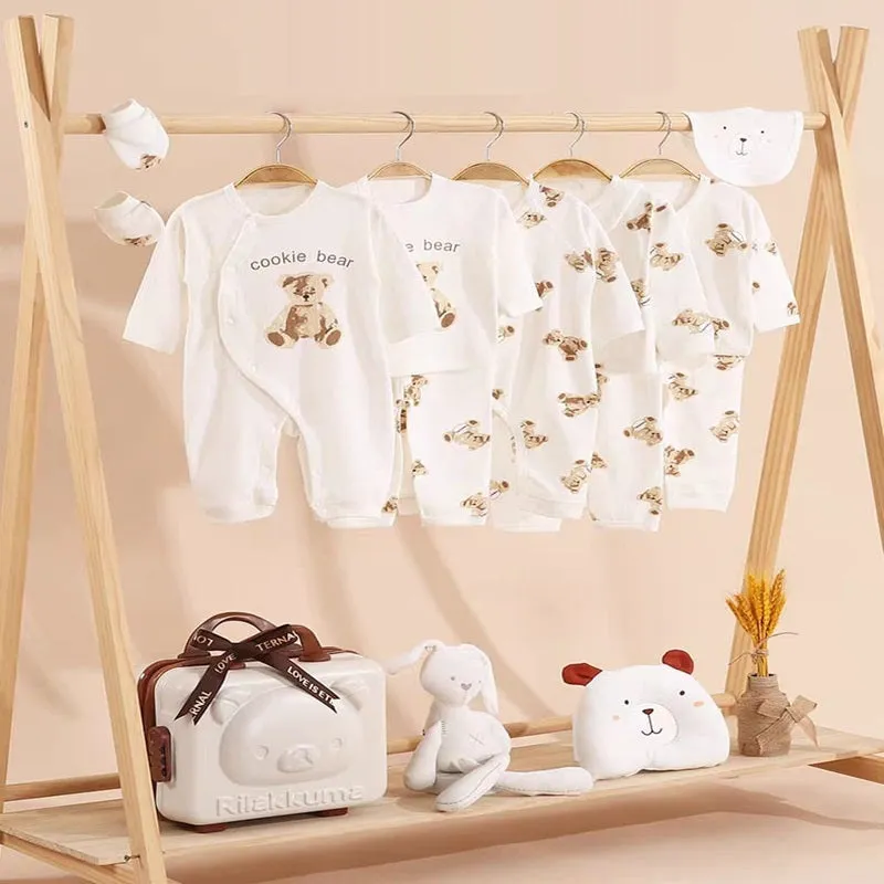 Cookie Bear 26-Piece Newborn Clothing Gift Set – Cozy Bear-Themed Essentials for Babies