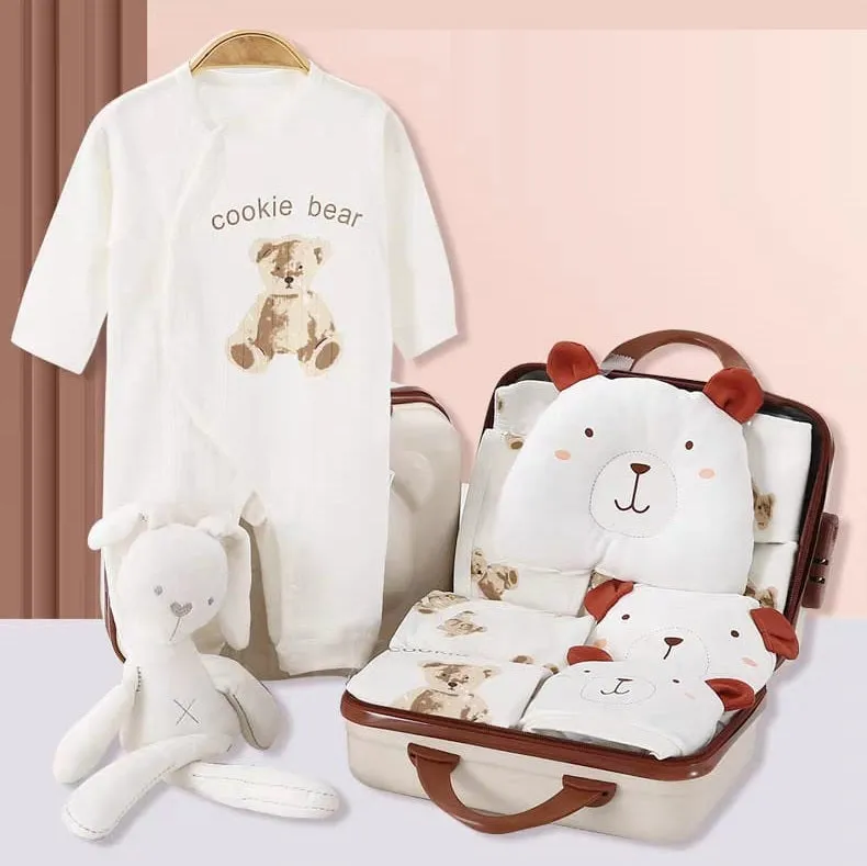 Cookie Bear 26-Piece Newborn Clothing Gift Set – Cozy Bear-Themed Essentials for Babies