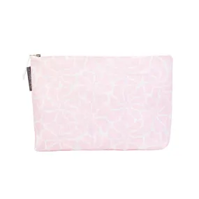 Cosmetic Bag Linen Large - Pink Petal Floral