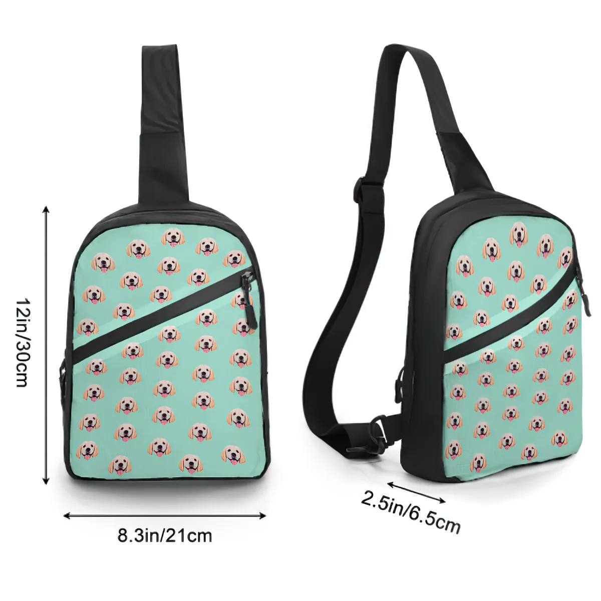 Custom Face Chest Bag Custom Cartoon Shoulder Crossbody Backpack for Men Cycling Camping Daypack