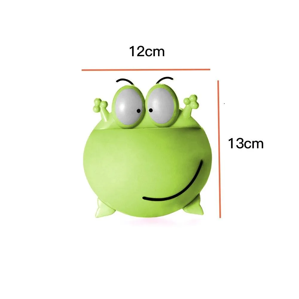 Cute Frogs Wall Suction Bathroom Accessories Toothbrush Toothpaste Holders