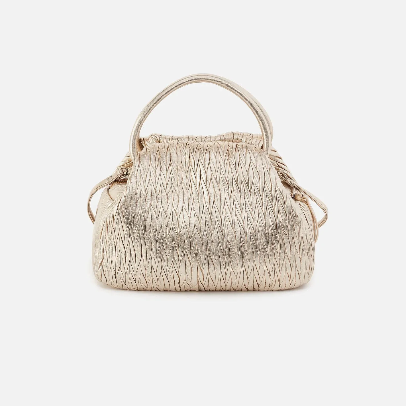 Darling Satchel Pleated Leather - Gold