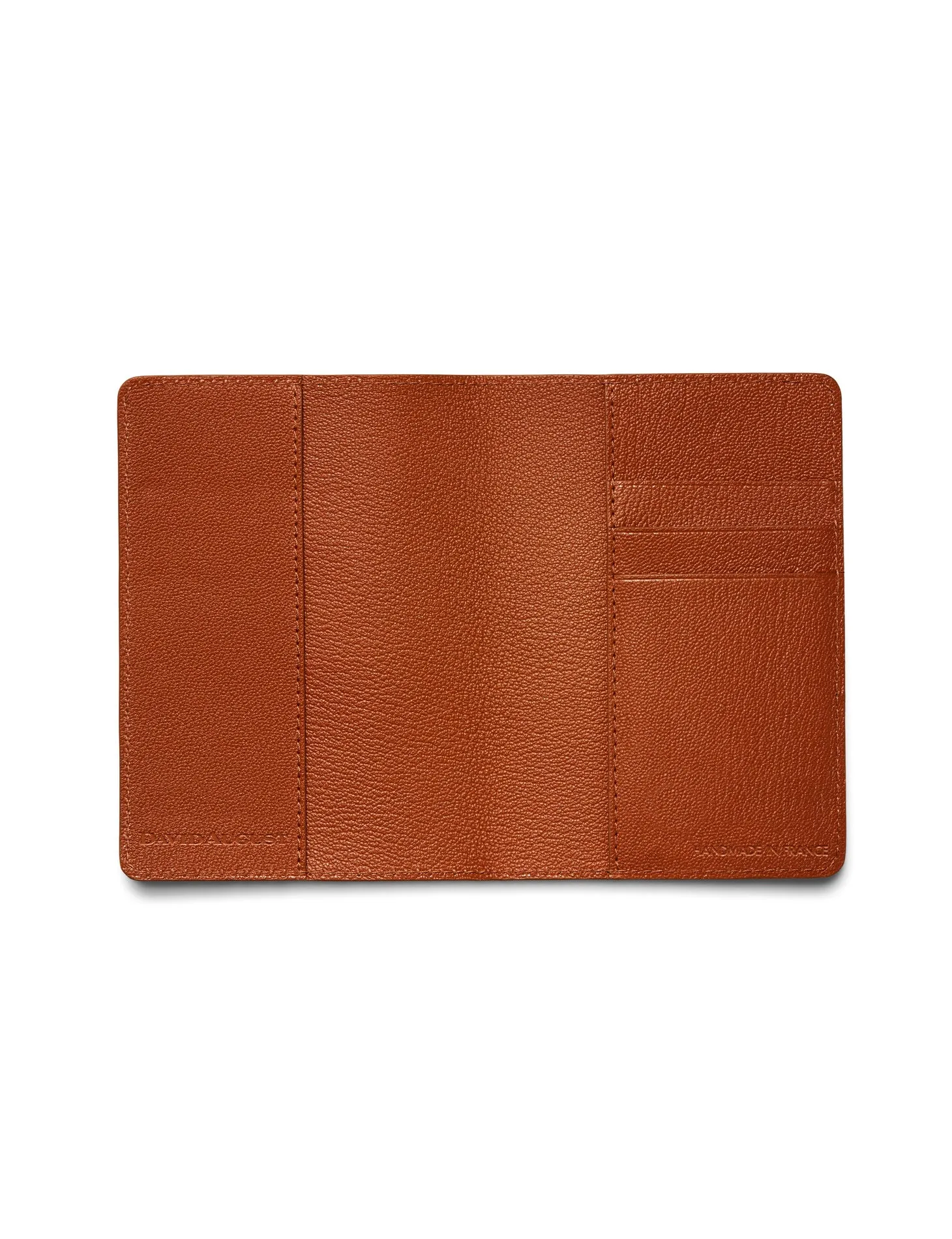 David August Luxury Genuine Vintage Calfskin Leather Passport Holder