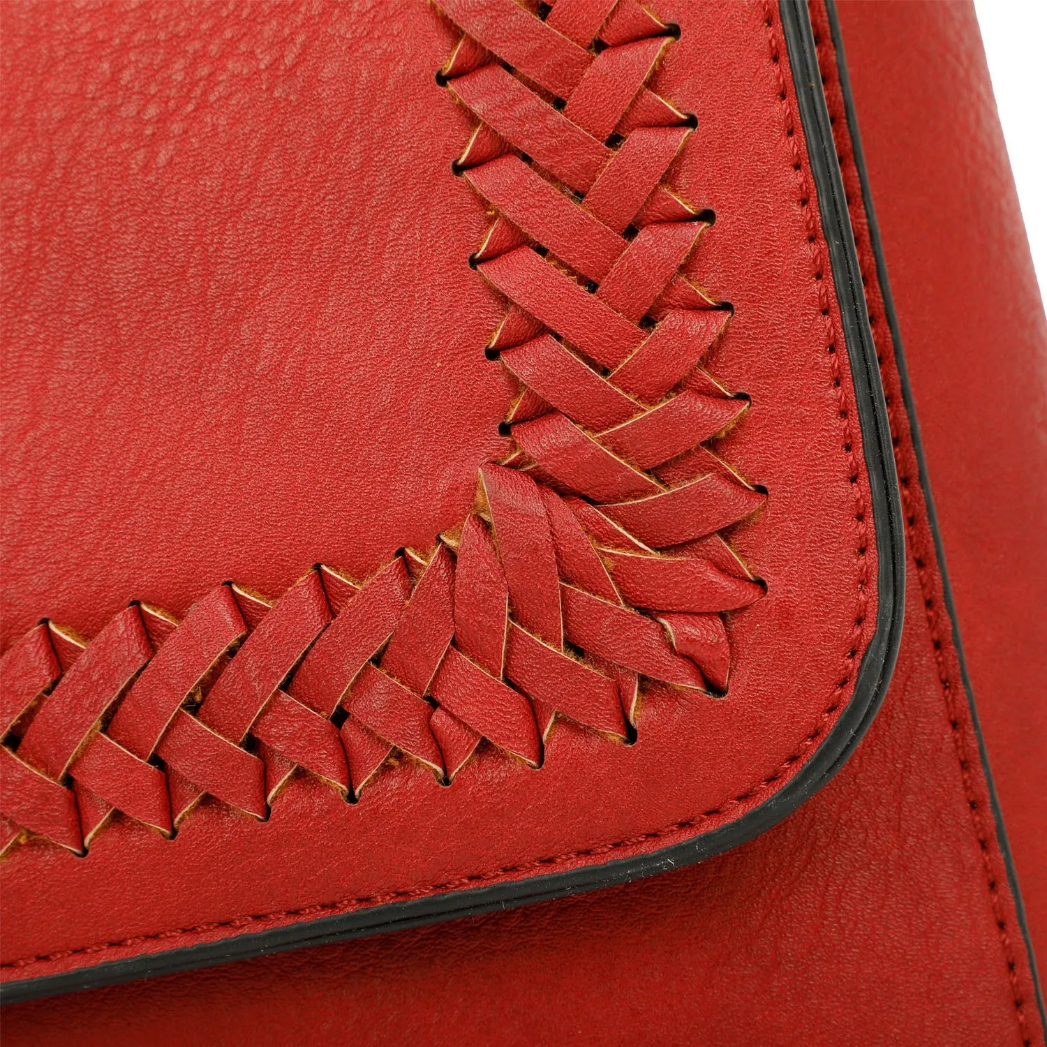 Della Crossbody Vegan Leather - Red