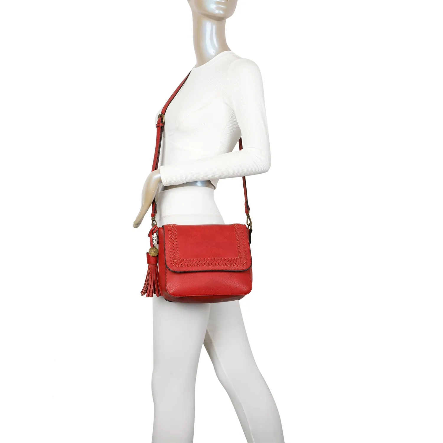 Della Crossbody Vegan Leather - Red