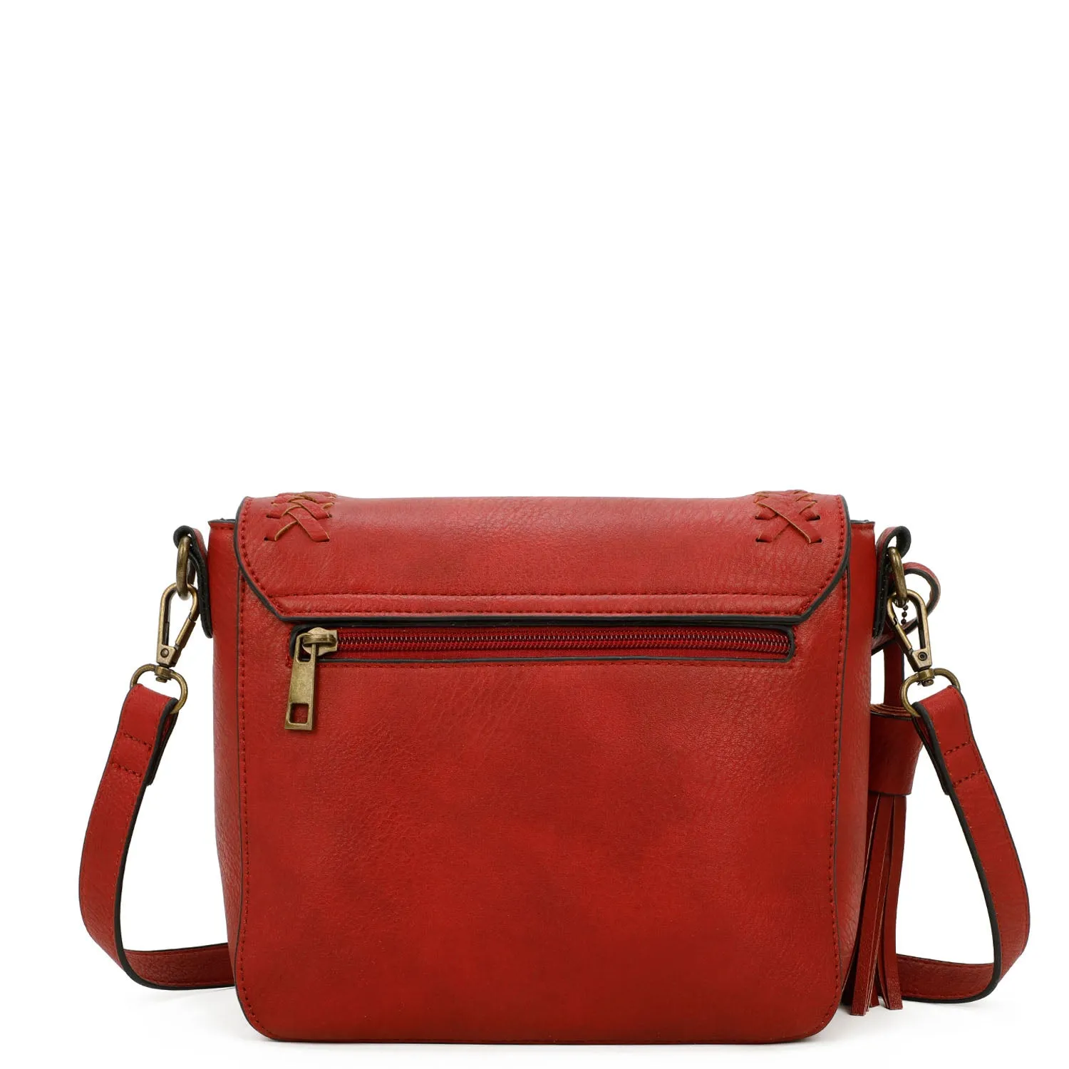 Della Crossbody Vegan Leather - Red