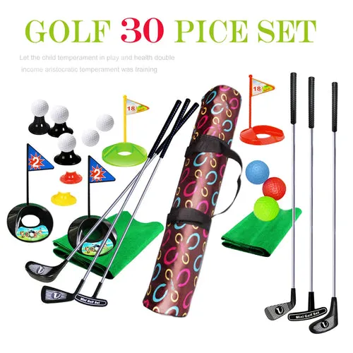 Deluxe 29-Piece Kids Golf Toy Set with Flag & Accessories for Fun Play