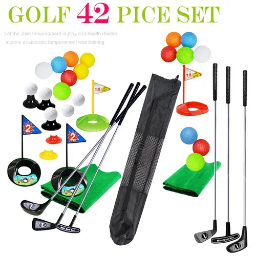 Deluxe 29-Piece Kids Golf Toy Set with Flag & Accessories for Fun Play