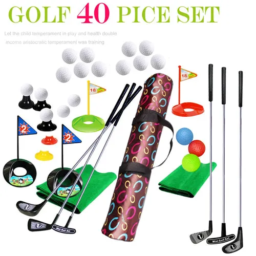 Deluxe 29-Piece Kids Golf Toy Set with Flag & Accessories for Fun Play