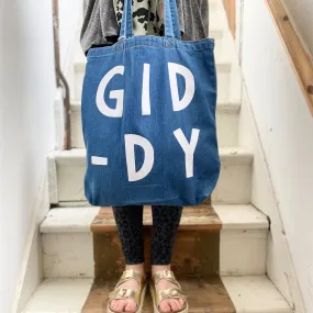 Denim Word Tote