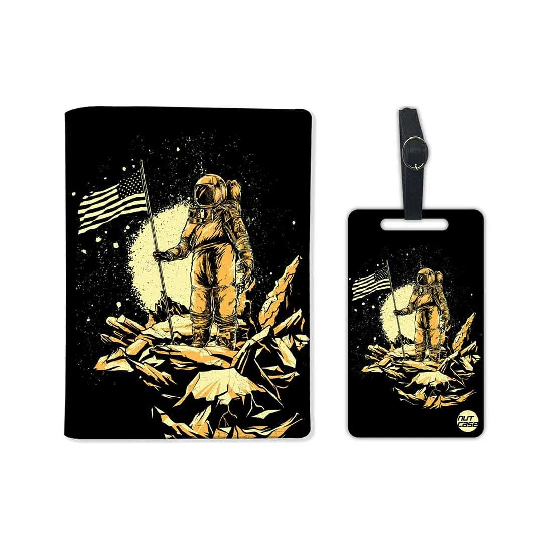 Designer Passport Cover Holder Travel Case with Baggage Tag - Astrology