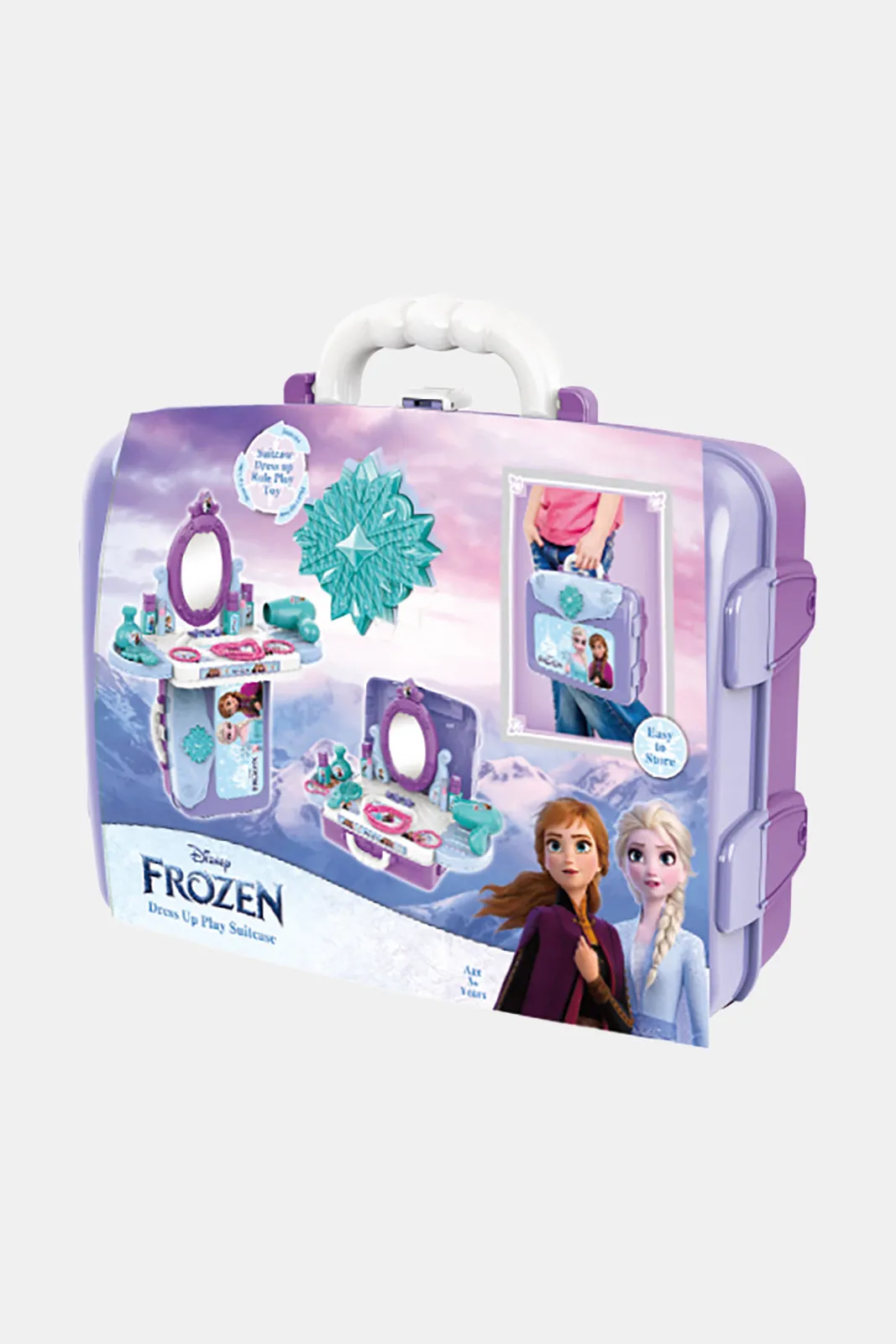 Disney Girls Blue Frozen Dress Up Play Suitcase