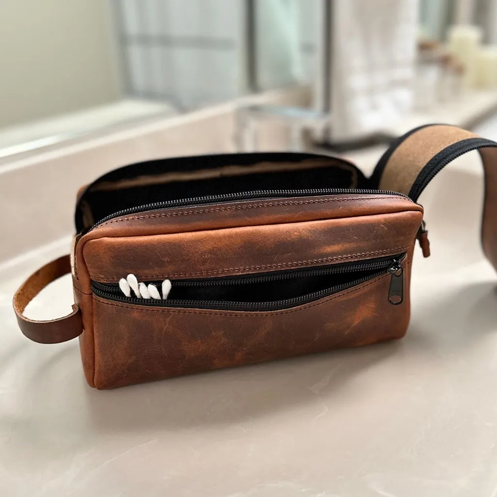 Dopp Kit, Toiletry Bag, Hard Times in Copper