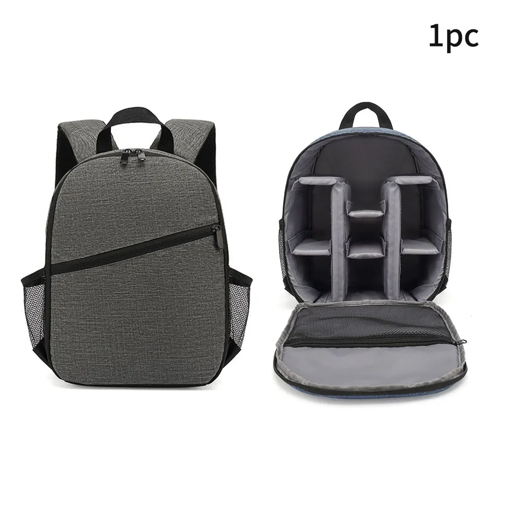 Dual Shoulder Camera Backpack Anti Shock Photography Adjustable Carrying Full Protection With Compartment Detachable Storage Bag