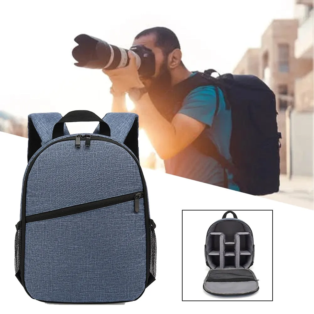 Dual Shoulder Camera Backpack Anti Shock Photography Adjustable Carrying Full Protection With Compartment Detachable Storage Bag