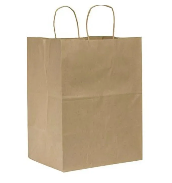 Duro 87415 - 65 lb Regal Shopping Bag w/Twisted Handles, 12" x 9" x 15.75, Brown Kraft - Case of 200