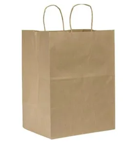 Duro 87415 - 65 lb Regal Shopping Bag w/Twisted Handles, 12" x 9" x 15.75, Brown Kraft - Case of 200