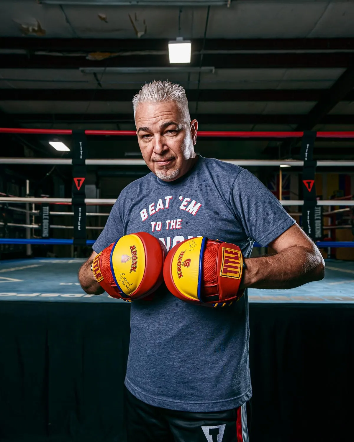 Emanuel Steward's KRONK Boxing Gym Leather Punch Mitts