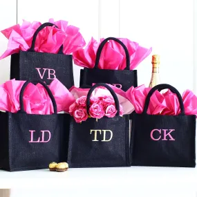 Embroidered Initials Gift Bags