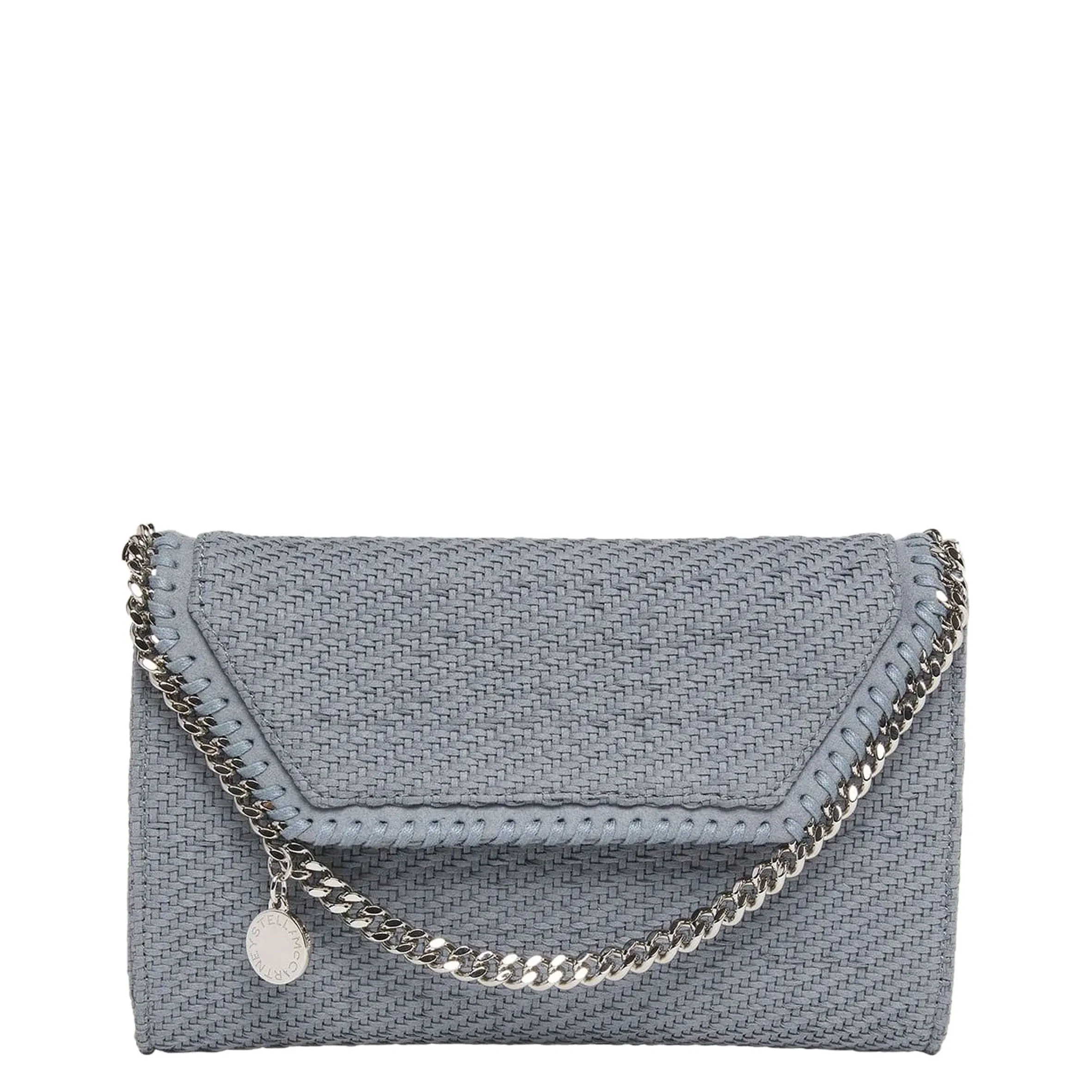 Falabella WOC Woven Vegan Suede, Blue Grey