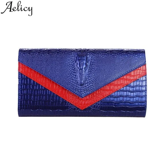 Fashion Women Alligator Crocodile  Long Wallet