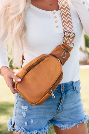 Faux Leather crossbody chest bag, boho bag