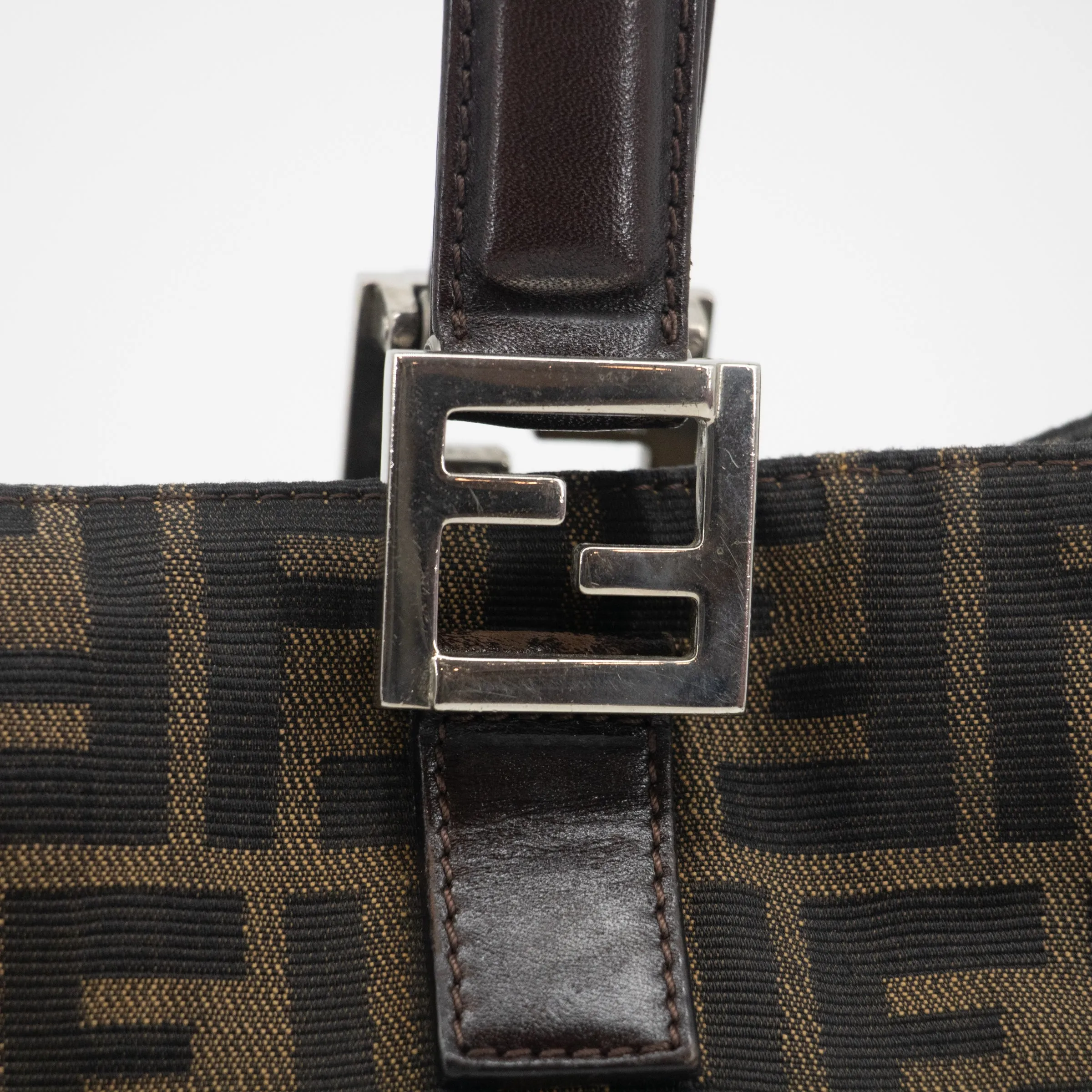 Fendi Brown Canvas Zucca Tote Bag #2227