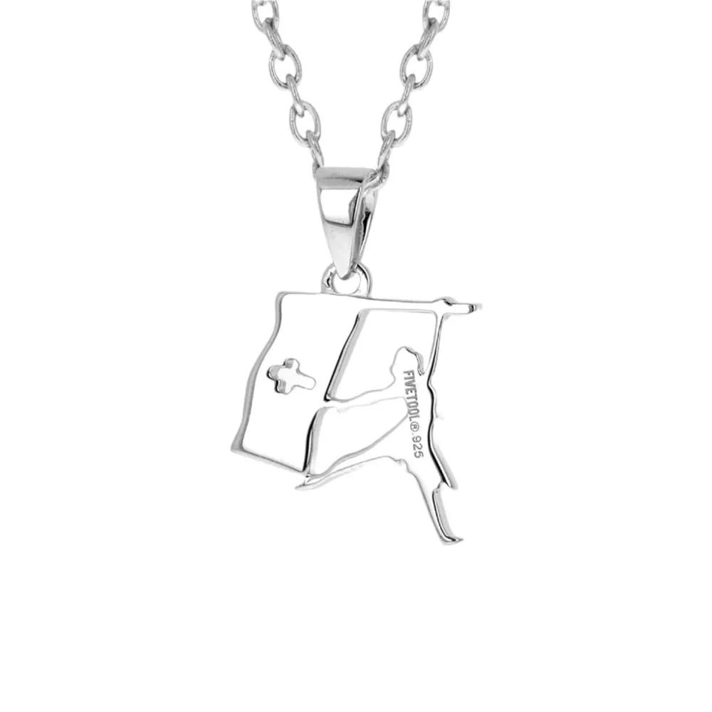 Flag Twirler & Color Guard Necklace | Sterling Silver