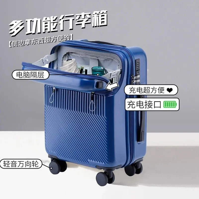 Front Open Suitcase - 55cm Height, Spinner Caster, 4.0kg Weight - kmikli 1685