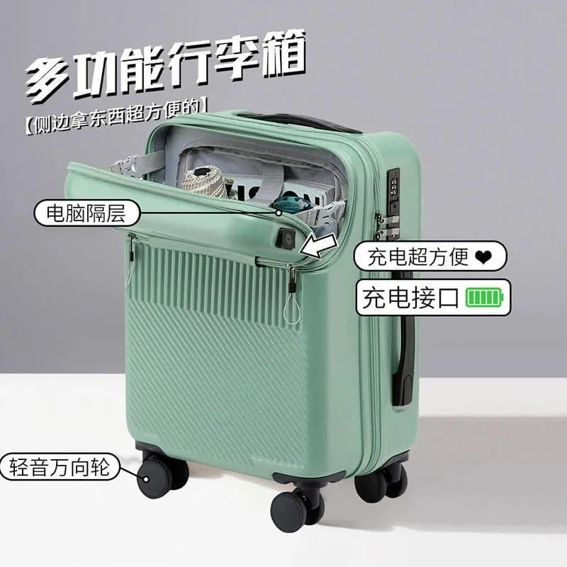 Front Open Suitcase - 55cm Height, Spinner Caster, 4.0kg Weight - kmikli 1685