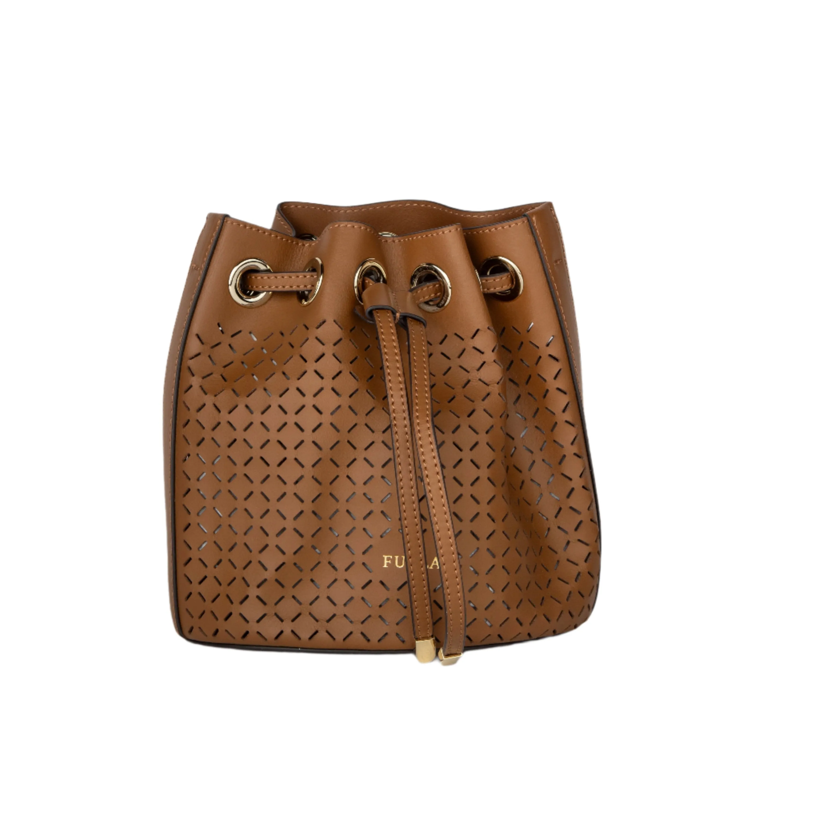 Furla Eve Mini Bucket Bag - Cognac