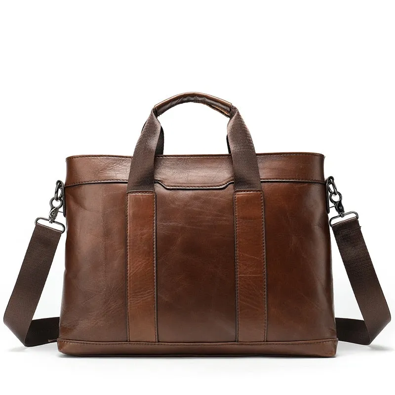 Genuine Leather Laptop Briefcase Bags for Men