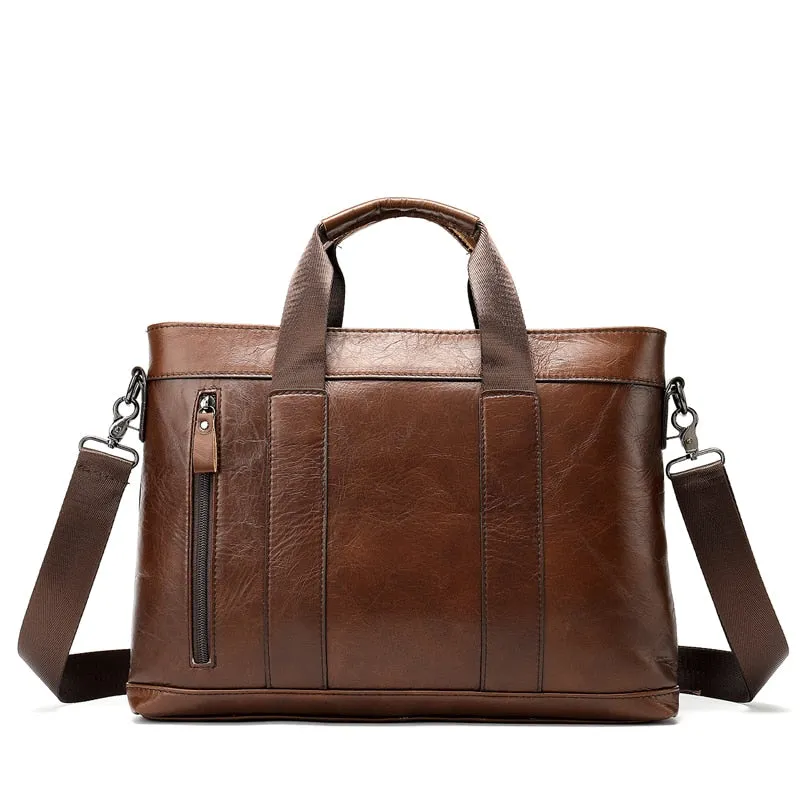 Genuine Leather Laptop Briefcase Bags for Men