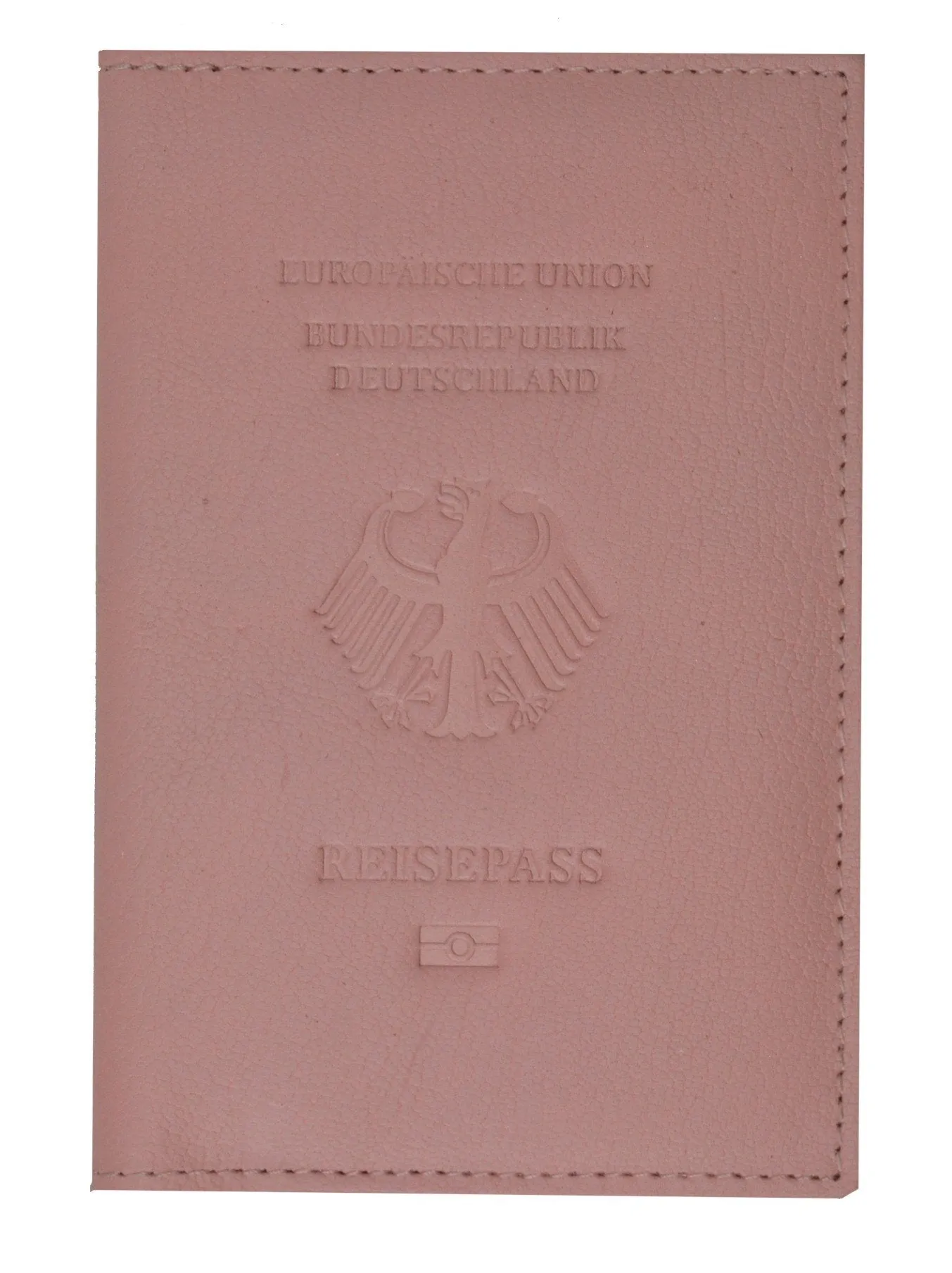 Genuine Leather Passport Wallet, Cover, Holder with German Emblem Embossed for International Travel 151 BLIND Germany