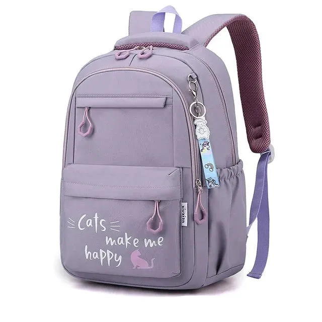 Girl School Bag Backpack Back Pack For Teenager Children Pink Schoolbag Primary High School Bagpack Class Teens Child Kids