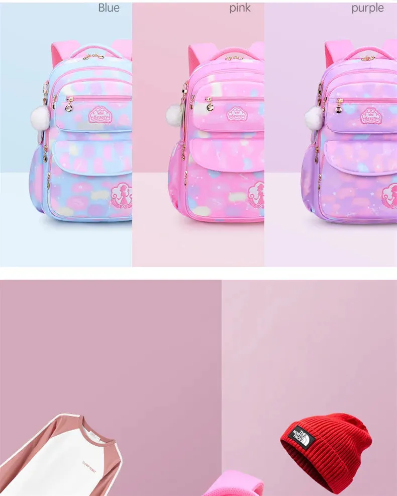 Girl School Bag Backpack Back Pack For Teenager Children Pink Schoolbag Primary High School Bagpack Class Teens Child Kids