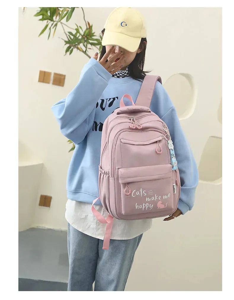 Girl School Bag Backpack Back Pack For Teenager Children Pink Schoolbag Primary High School Bagpack Class Teens Child Kids