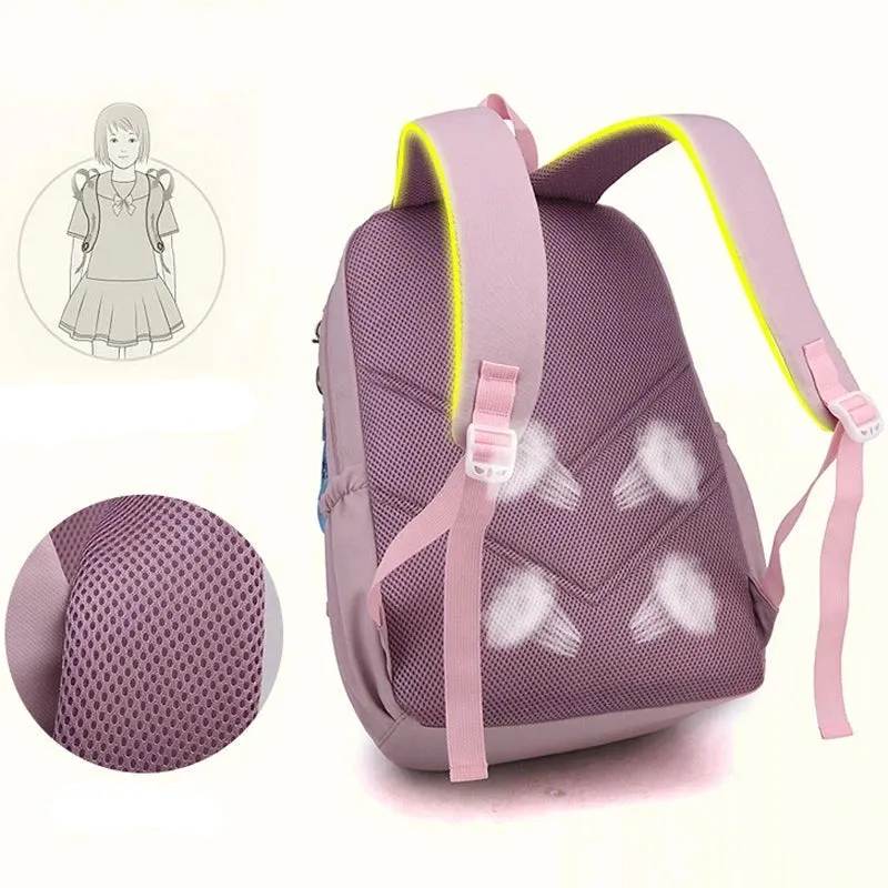 Girl School Bag Backpack Back Pack For Teenager Children Pink Schoolbag Primary High School Bagpack Class Teens Child Kids