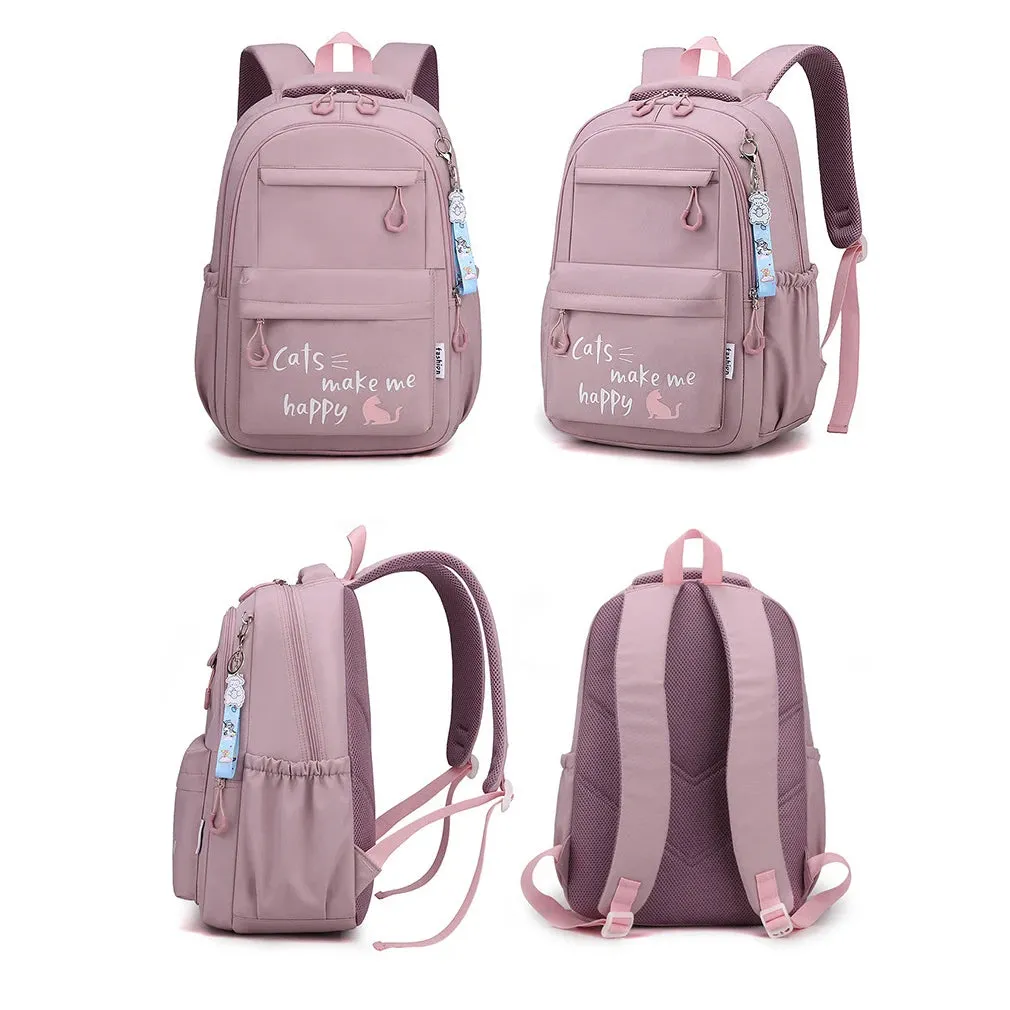 Girl School Bag Backpack Back Pack For Teenager Children Pink Schoolbag Primary High School Bagpack Class Teens Child Kids