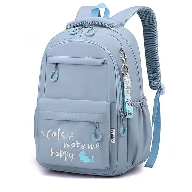 Girl School Bag Backpack Back Pack For Teenager Children Pink Schoolbag Primary High School Bagpack Class Teens Child Kids