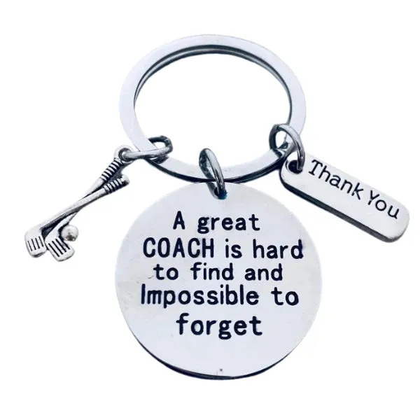 Golf Coach Keychain- Great Coach is Hard to Find