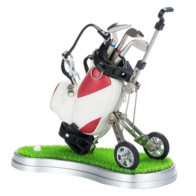 Golf enthusiast memorabilia and desk decor