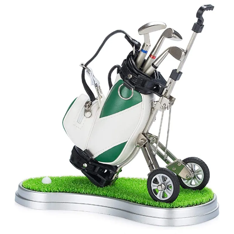 Golf enthusiast memorabilia and desk decor