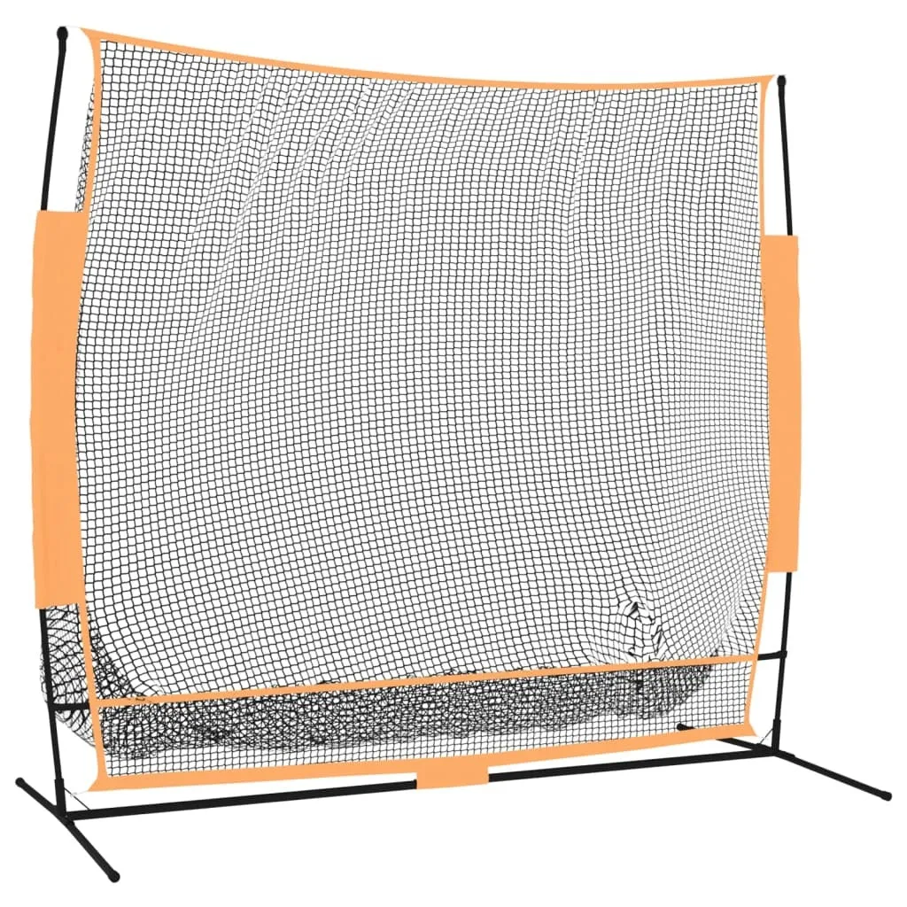 Golf Practice Net Black and Orange 84.6"x42.1"x85" Polyester