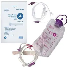 Gravity Bag Set with 1200 cc Enteral Bag - with ENFit Connector