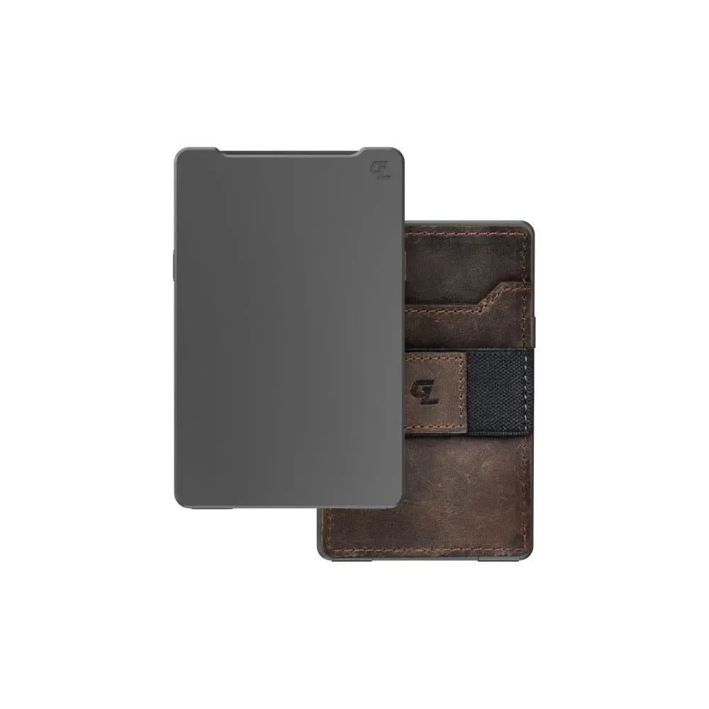 Groove Life Wallet® - Gun Metal Brown Leather