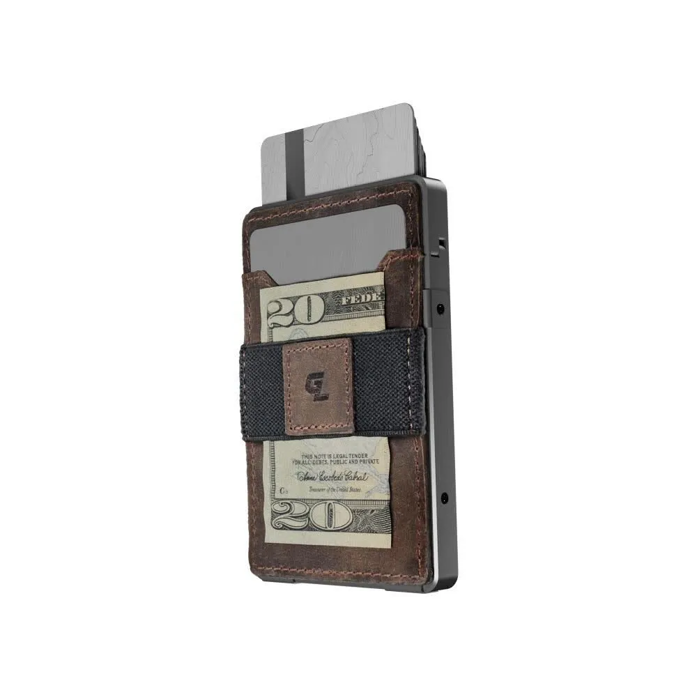 Groove Life Wallet® - Gun Metal Brown Leather