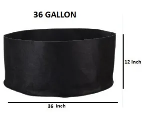 Grow Bag - Raised Bed 36 Gallon Small 36″ x 12″ (Round)