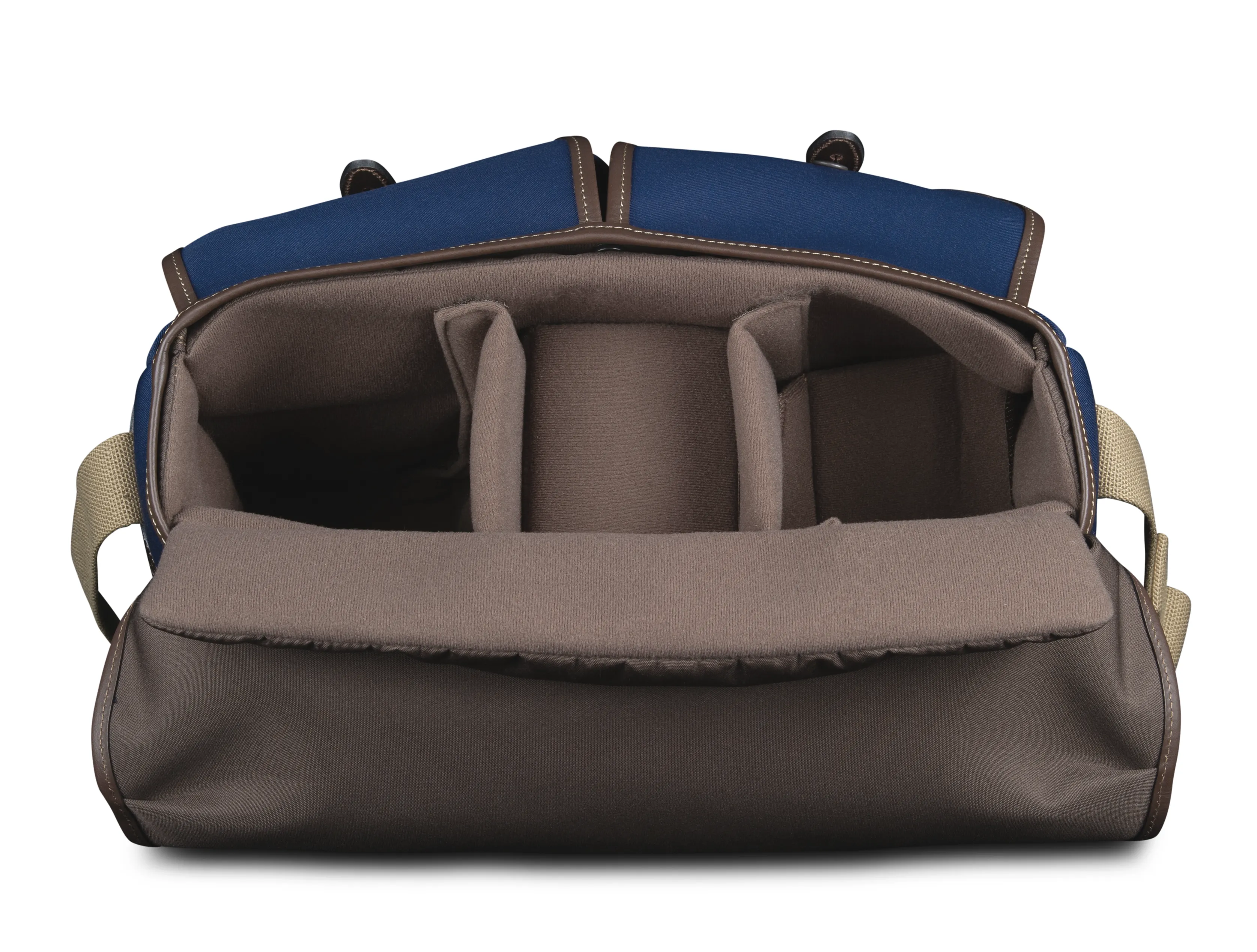 Hadley Large Camera Bag - Navy Canvas / Chocolate Leather